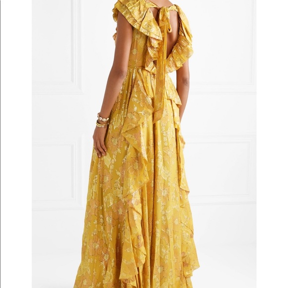 Ulla Johnson Dresses & Skirts - Ulla Johnson Gown — yellow with gold floral detail